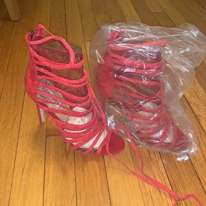 Strappy Red Heels